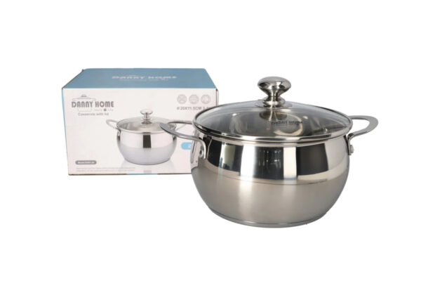 Casserole Pot & Glass Lid 3.4L